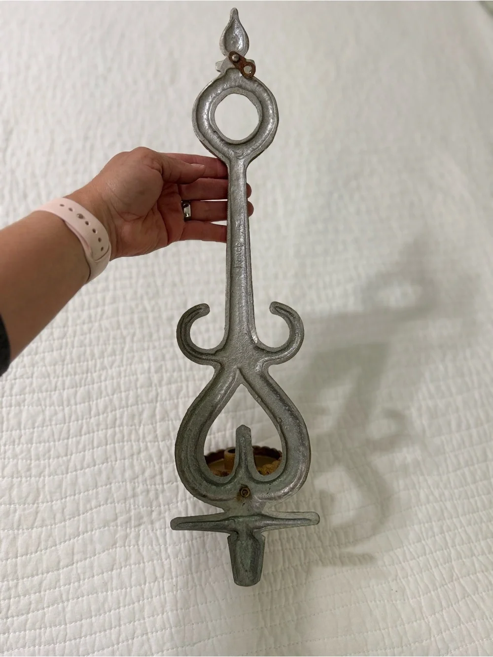 Decorative Brass Wall Sconce Candle Holder - Gold Finish